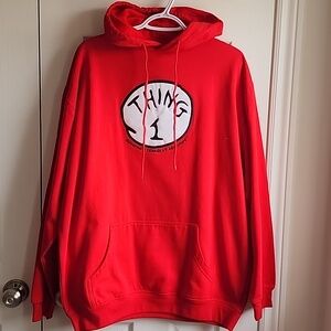 Universal Red Hoodie with Thing 1 Graphic